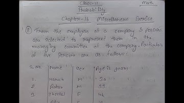 Class 11 || Chapter Probability Miscellaneous Exercise || Question no.8 Answer.
