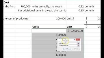 Excel Data Table Demo