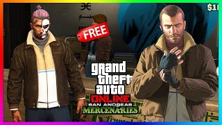 GTA 5 Online - How To UNLOCK Rare Protagonist OUTFITS For FREE! (San Andreas Mercenaries DLC Update)