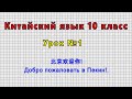 Китайский язык 10 класс (Урок№1 - 北京欢迎你! Добро пожаловать в Пекин!.)