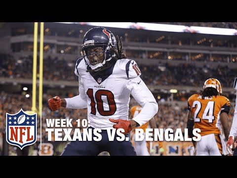 TEXANS 10 BENGALS 6 F...Out with BRIAN HOYER and in with T.J. YATES as the TEXANS hit the Phone Booth in the "JUNGLE on the OHIO" and out came the real #BullsOnParade with a spectacular TD Grab from @NukDaBomb!...NFL Week 10 Monday Night Football in "A QB Driven League" as WHO DEY says Bye Bye to 16-0 and here comes the BUNGLES! #HOUvsCIN #TexansPride #WhoDeyNation #MNF #AQBDrivenLeague  
