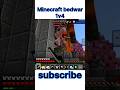 Minecraft bedwar 1v4 #shorts