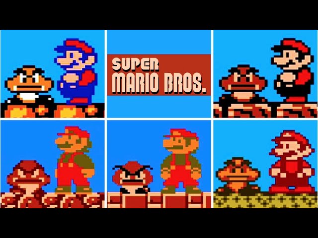 Super Mario Bros. Enhanced Versions Comparison #retrogaming  #supermariobros #nes 