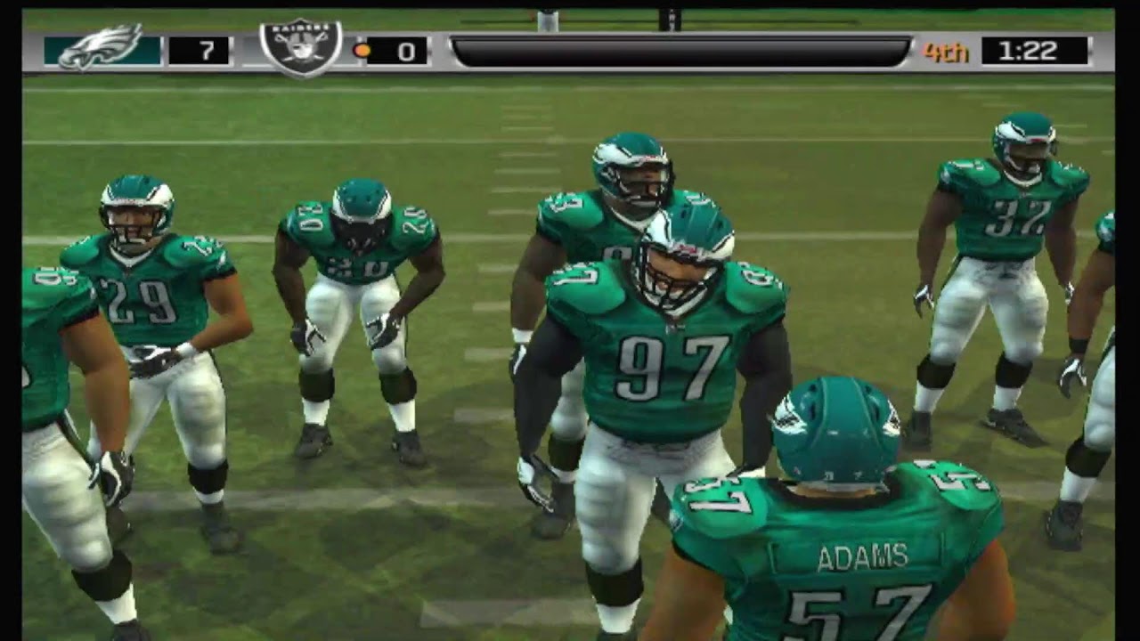 Madden nfl 06 ps2 eagles vs raiders at oakland cpu vs cpu youtube