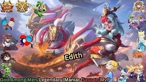 Maniac Edith‼️ Amazing Tank/Marksman Spell vamp effect ever seen | MLBB