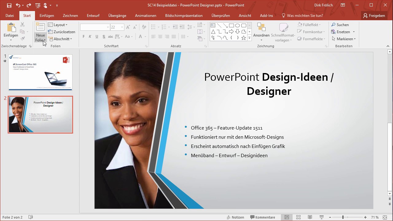 Df Sc 14 Powerpoint 365 Design Ideen Youtube