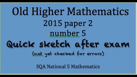 2015 old Higher Mathematics paper 2 no. 5