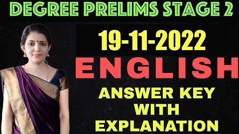 Degree prelims answer key with explanations||sruthy