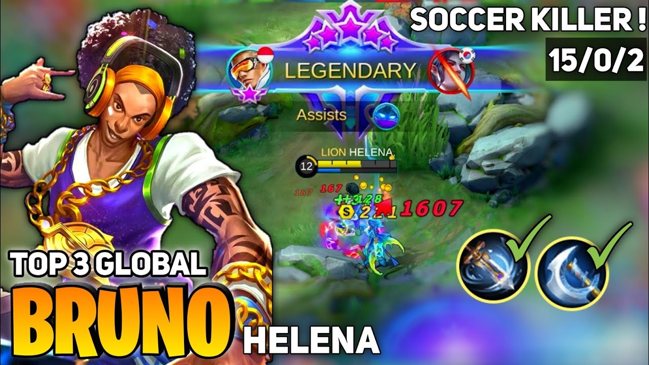 Unkillable! Bruno Perfect gameplay [Top 3 Global Bruno] By HELENA ...