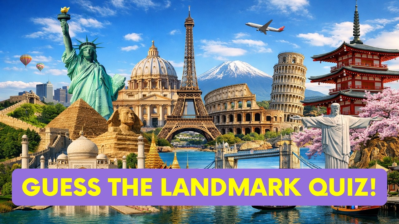 Guess the 25 Most Famous Landmarks in the World in 5 seconds! | Quizician