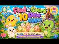 🥚 Find & Count 10 Dino Eggs! | Learn 10 English Words | Kids Song