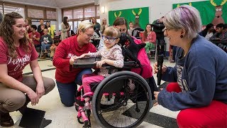 Occupational therapy students deliver cardboard adaptations