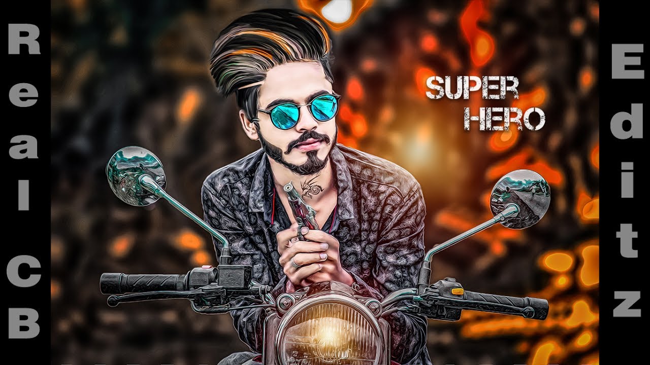 Royal Enfield Bullet | White face | CB hair | graphics details Photoshop  Tutorials| dark color efex| - YouTube