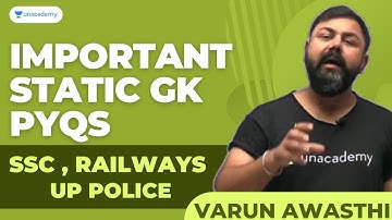 Important Static GK PYQs For SSC, Railway , UP Police | SSC Exams | Varun Awasthi