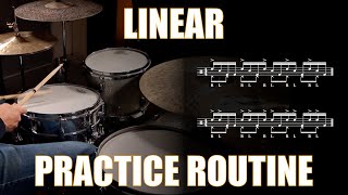 Linear Practice Routine in less than a Minute  - Daily Drum Lesson