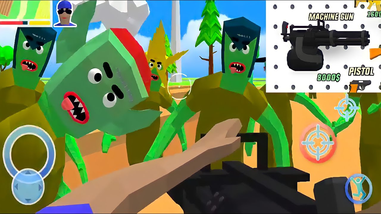 MACHINE GUN Weapon Full Unlocked in Dude Theft Wars: Open World Sandbox Simulator New Update