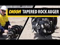 Digga Augers - Drilling in hard rock - Tapered Rock Auger