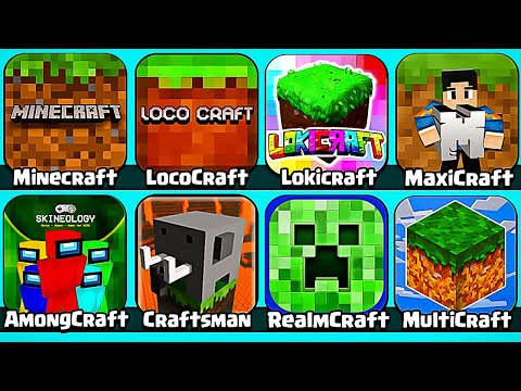 Сборка игр Майнкрафт: LokiCraft, RealmCraft, LocoCraft, Among Craft Us, Minecraft, Craftsman