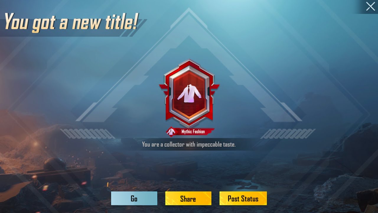 Got Mythic Fashion Title In PUBG Mobile - YouTube