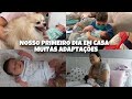 NOSSO PRIMEIRO DIA EM CASA | REAÇÃO DO PAÇOCA 😱 | FAMÍLIA CONHECENDO A MARIA ALICE 😍