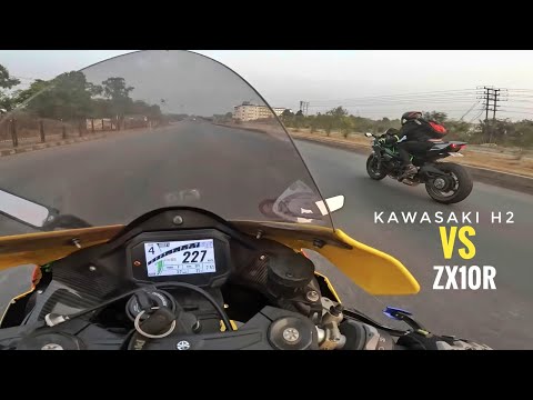 Kawasaki Ninja H2 Vs Zx10R | The Ultimate Drag Race | Superbike Battle