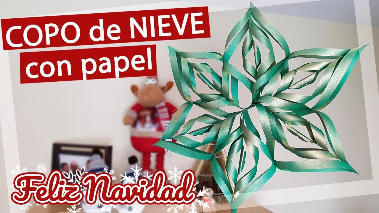 Manualidades Con Papel Navidad  Copos de nieve de papel, Hacer copos de  nieve de papel, Copos de nieve