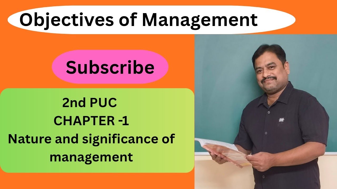 2nd PUC BUSINESS STUDIES CHAPTER -1 Objectives OF MANAGEMENT PART-2 # ...