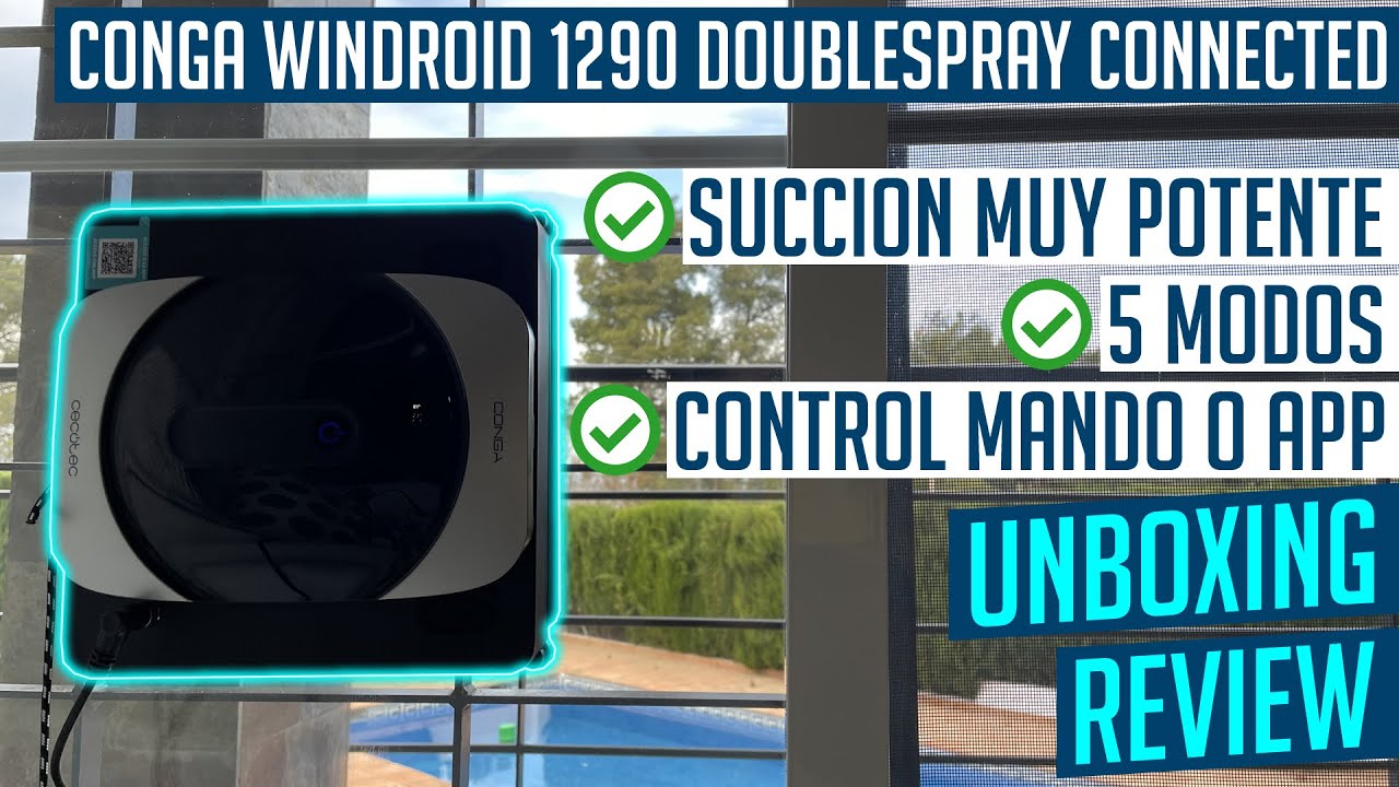 Limpiacristales Cecotec Windroid 1290 DoubleSpray Connected