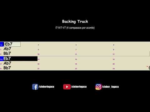 Eb7-Ab7-Bb7 (4 compassos por acorde) Jazz (Backing Track)