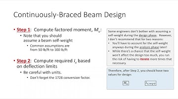 CE 414 Lecture 31:  Designing Continuously-Braced Beams (2025.04.04)