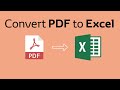 How to Convert PDF to Excel in Urdu/Hindi