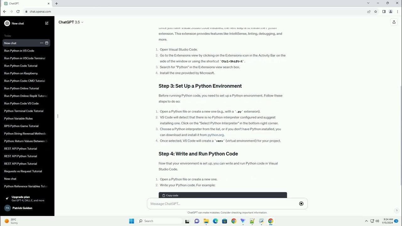 run python code visual studio code - YouTube