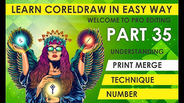 how to print merge with numbers professionally in coreldraw tutorial