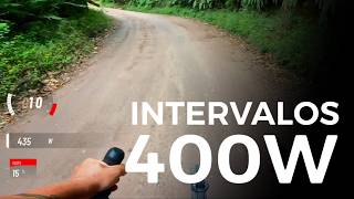 TREINO BRABO DE INTERVALADOS A 400 WATTS E PEGANDO KOM DA SUBIDA 🔥