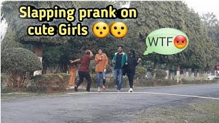 Slapping prank on cute girls 😯😯