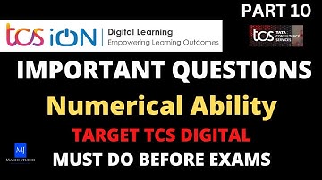 TCS Digital Aptitude Questions and Answers- Part 10. Important Questions. MUST DO
