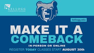 Make It a Comeback: Fall Classes Begin Aug. 30 at KCC