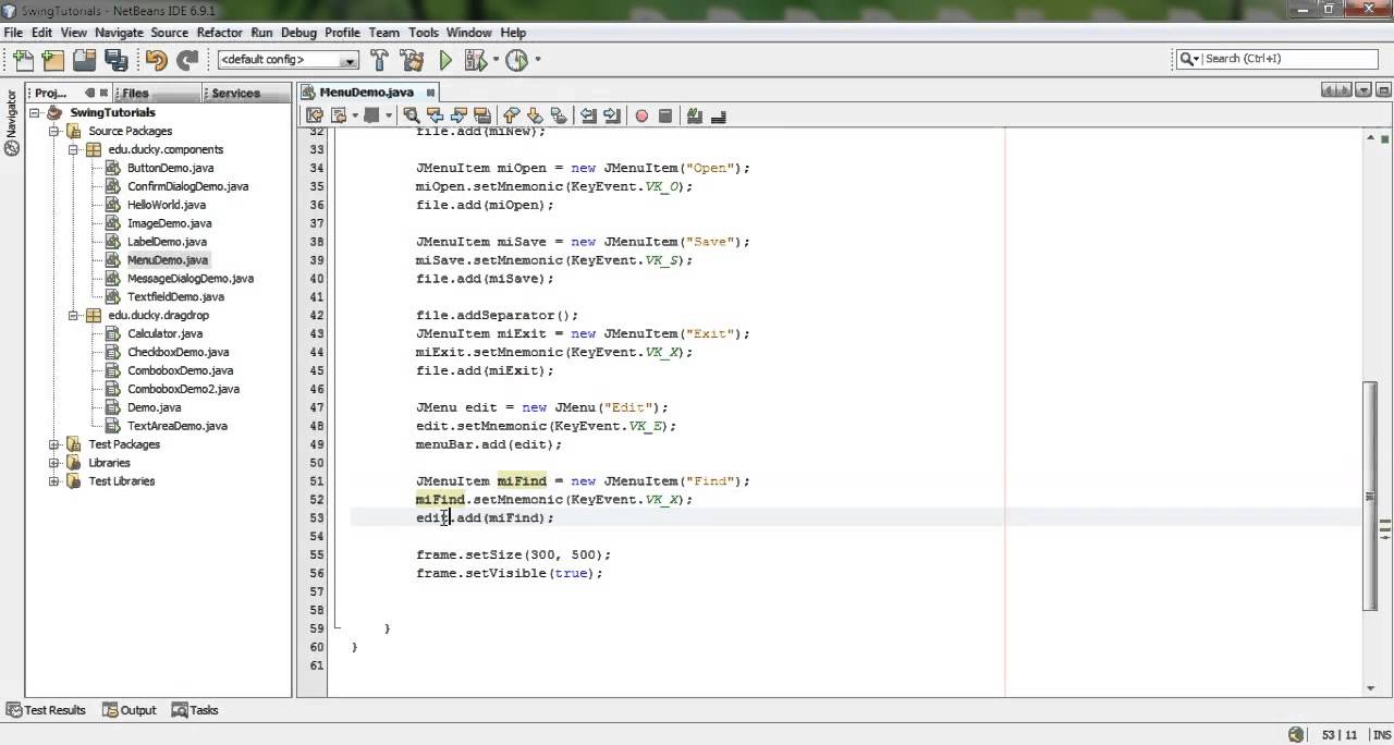 Java Swing 24: Menu 2 - YouTube