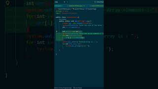 input of 1D array in Java in vs code