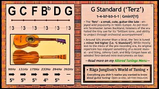 G Standard (‘Terz’) | G-C-F-Bb-D-G | HQ Tuning Notes & Info | World of Tuning | Rāga Junglism