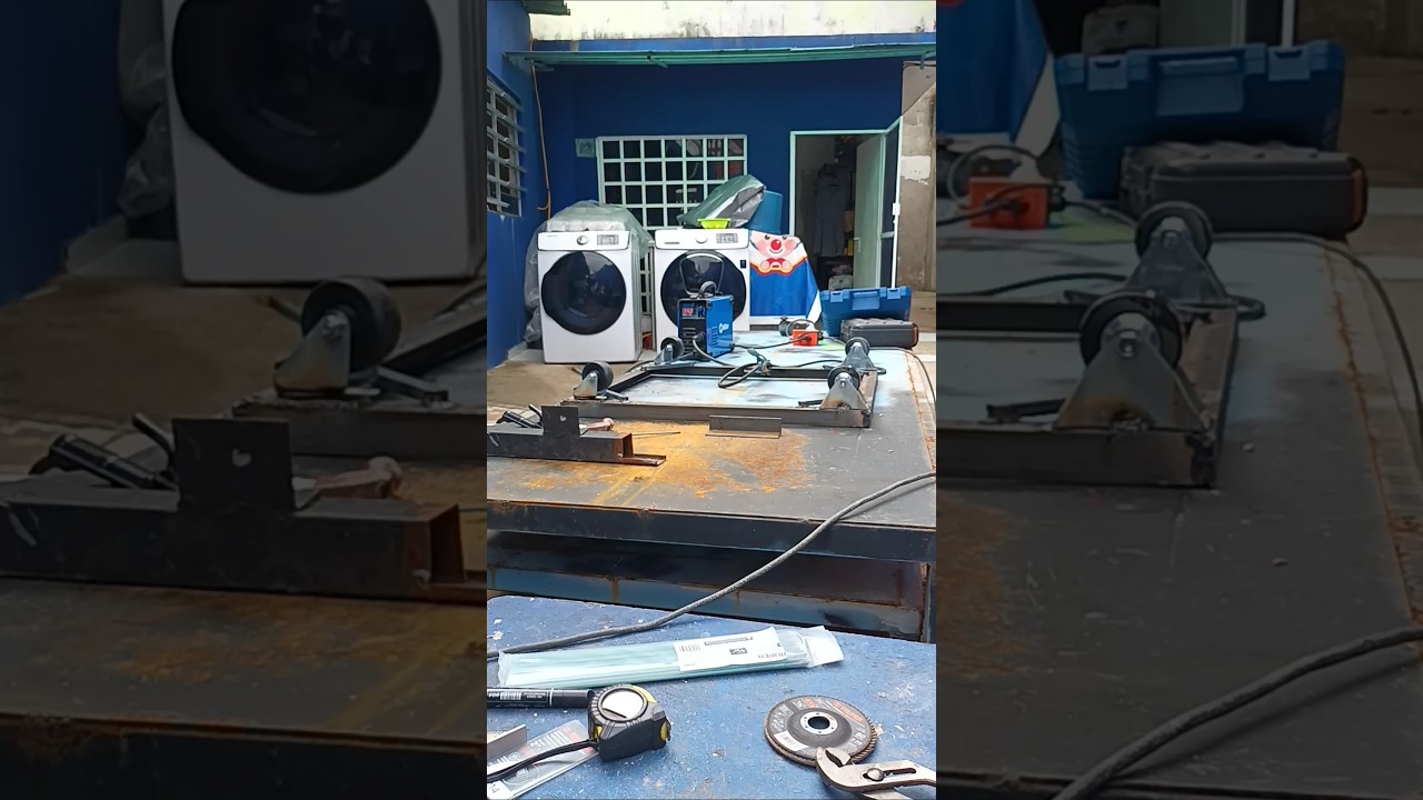 HOW TO MAKE A CART FOR A HEAVY WASHING MACHINE.