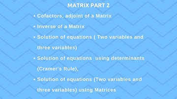 Introduction to matrices Part 2