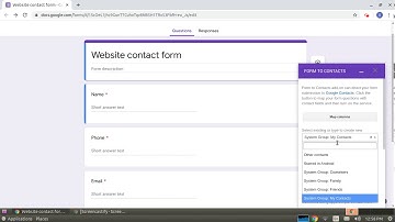 Create Google Contacts from Google Form Submission - Form to Contacts add-on
