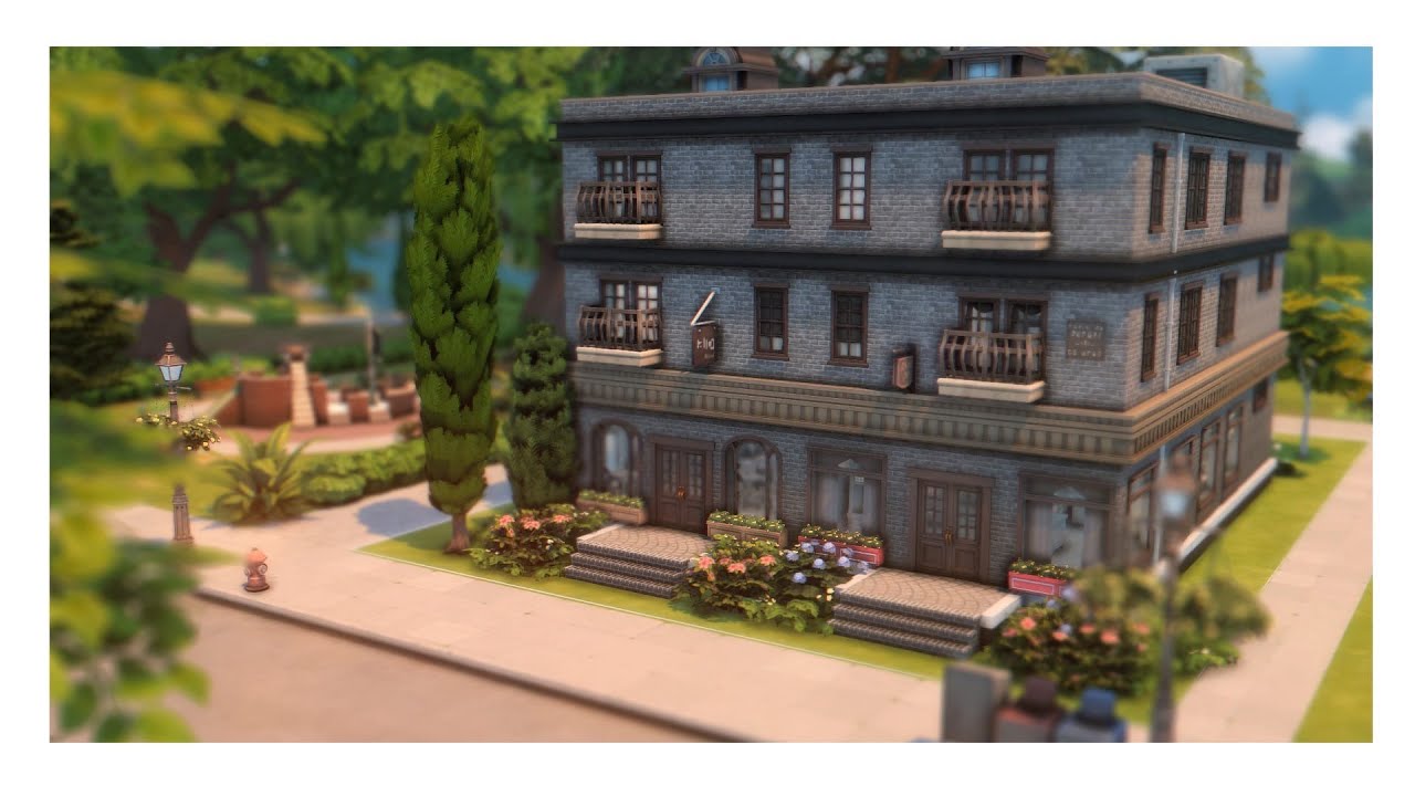 Кафе и библиотека || Строительство NO CC [The Sims 4] - YouTube