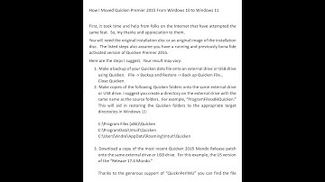 Moving Quicken 2015 From Windows 10 to Windows 11