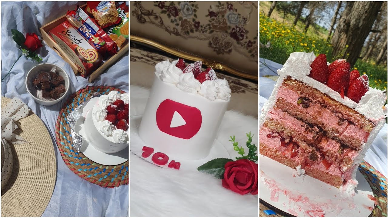 لاير كيك 10k ❤️بحشو اقتصادي و مميز 🍓، أسرار كريمة الشونتي✨️ ، مولي كيك ، مقتطفات picnic مع عائلتي 🎀