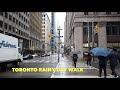 Downtown Toronto Rain Walk - A Lunch Hour Tour Along Adelaide & Richmond St On 10/19/20 - 4K[ASMR]