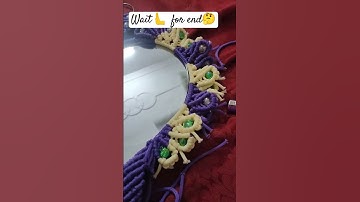 Wait for end#shortvideo #macrametutorial #Macrame heart shape mirror design #viralshorts#craft#easy