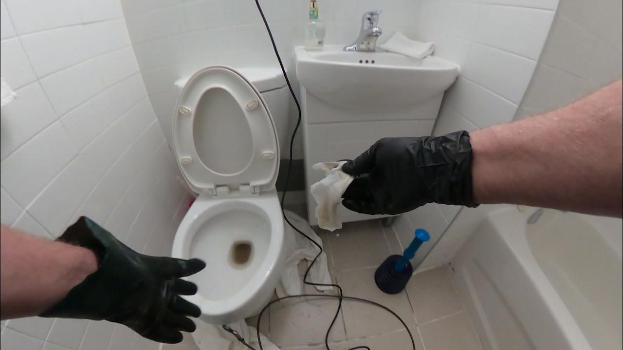 toilet plugged YouTube