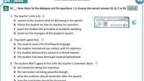 Aspect 11 module 6 p85 ex5b Dialogue Listening